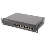 Switch DIGITUS 10 colių Gigabit Ethernet 8 prievadų nevaldomas - 8x Gigabit RJ45, montuojamas į stelažą