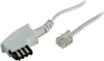 Telefono kabelis S/CONN TAE-F ki&scaron;tukas Western 6/4 universalus baltas 6 m - ShiverPeaks