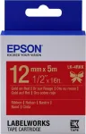 Epson LK-4RKK satino juostelė etikečių spausdintuvui, auksinė/raudona, 12 mm (5 m)