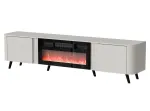 Spintelė televizoriui Cama Meble Volare 200 x 39 x 49 cm ka&scaron;myro spalvos su elektriniu židiniu