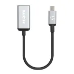 Manhattan USB-C į HDMI laidas, 4K@60Hz, 5 Gbps (USB 3.2 Gen1), 15 cm, juodas, vyri&scaron;kas į moteri&scaron;ką