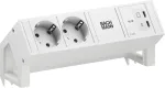 BACHMANN DESK2 PURE WHITE 2xCEE7/3, 1xUSB C/C 45W L=0,2m RAL9010 (BM0022039)