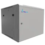 Extralink sieninis spintos stovas 9U 600x600 ASP pilkas, metalinės durys