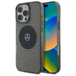 Mercedes-Benz &bdquo;iPhone 16 Pro&ldquo; 6,3 col. kietasis dėklas &bdquo;Star Pattern&ldquo; su &bdquo;MagSafe&ldquo;, juodas