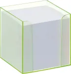 Folia 9907/4 Užra&scaron;ų dėžutė su fluorescenciniu žaliu kra&scaron;tu ir popieriaus kubeliu