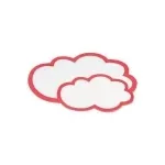 HOLTZ OFFICE SUPPORT magnetoplan Moderation Cards Cloud Large, 620 x 370 mm, White/Red (111152004)