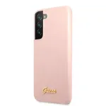 Guess Silicone Metal Logo Case, Samsung Galaxy S22 Plus, rožinė