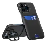 iLike Apple iPhone 14 Pro Leather Stand Case Cover Card Wallet with Stand Black