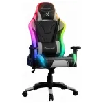 XROCKER Gaming Chair Black su Neo Motion RGB LED ap&scaron;vietimu ir komforto pagalvėlėmis