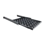 RACKTEL RL-P800W 1U 19 colių i&scaron;traukiama lentyna 800 mm gylio stovui, 50 kg talpa, juoda