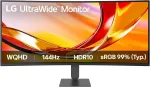 LG 34U620B-B 34 inch UltraWide WQHD VA Creptas Monitorius, 3440x1440, 144Hz, 5ms, HDR10, FreeSync Premium, 2x HDMI, DisplayPort, Juodas