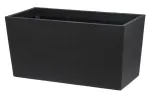 Flowerpot Thermo Patio D76 Black 76 cm apvalus dvigubų sienelių izoliuotas lauko vazonas