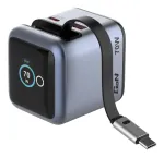 Verbatim Mini GaN 70W įkroviklis su įtraukiamu USB-C laidu