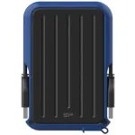 Silicon Power Armor A66 1TB i&scaron;orinis kietasis diskas USB 3.2 Gen 1, atsparus smūgiams, IPX4 apsauga nuo vandens, juodas su raudonomis detalėmis