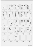 Minipicto klaviatūros lipdukai, pilka/juoda (KB-EU-01GRY)