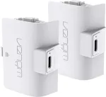 Venom įkraunamų baterijų dvynių rinkinys baltas PS5 &ndash; DualSense valdiklio baterijų rinkinys (2x 800mAh ličio jonų, žaisk ir krauk, apsauga nuo perkrovimo)