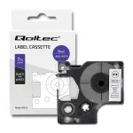 Qoltec DYMO D1 suderinama etikečių juosta 40913, 9 mm x 7 m, balta su juodu spaudu