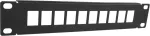 DSIT DS10-Patch-10UTP 10 prievadų neužpildyta UTP Keystone skydinė plok&scaron;tė, 1U 19 colių stovo montavimui, juoda