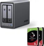 UGREEN NASync DXP2800 2 skyrių NAS su 16 TB (2x 8 TB Seagate IronWolf) Intel N100 8 GB DDR5