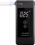 ACE OF SWEDEN AF-33 skaitmeninis alkotesteris, tamsiai pilkas, 0,00&ndash;5,00 &permil;, LCD ekranas, puslaidininkinis jutiklis, 2x AAA 107075