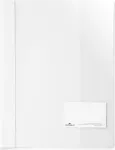 DURABLE A4+ ataskaitų segtuvas su 90x57 mm etikečių langeliu, permatomas, 25 vnt. 269002