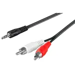 Wentronic Goobay 3,5 mm lizdo / RCA adapterinis laidas, juodas, 10 m - 3,5 mm ki&scaron;tukas (3 kontaktai, stereo) > 2x RCA ki&scaron;tukas (audio kairė/de&scaron;inė) (50441)