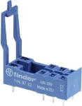 Finder 97.12 relės lizdas 46 serijos relėms, 8 kontaktų, varžtiniai gnybtai, DIN bėgelio/panelės montavimas, 10 A, 250 V AC, pilkas