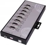 EXSYS EX-1348HMV 8 prievadų USB 2.0 į RS-232/422/485 serijinis adapterio &scaron;akotuvas su metaliniu korpusu ir FTDI lustu
