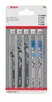 Bosch Accessories 2608667857 dėlionės (siaurukas) a&scaron;menų rinkinys medienai ir metalui Basic, 5 dalių, T formos kotu