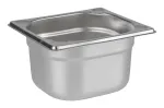 APS GN 1/6 talpykla 176 x 162 x 100 mm, chromo-nikelio nerūdijantysis plienas, elektroliti&scaron;kai poliruota, 2,1 L 81604
