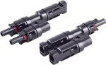 S CONN MAXIMUM CONNECTIVITY PV4 T-adapterio rinkinys, 2/1, IP68, 1,5 kV, juodas (02-21012)