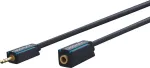 CLICKTRONIC MP3 garso prailginimo kabelis 3,5 mm stereo jack ki&scaron;tukas į lizdą 1,5 m juodas