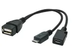 OTG laidas USB Micro AF- BM+(F) USB 2.0 OTG 15 cm