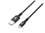 Laidas USB-A&ndash;Micro USB 2 m silikoninis juodas Quick Charge