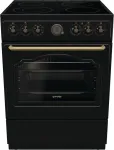 Gorenje GECS6B71CLB Laisvai pastatoma elektrinė viryklė su keramine kaitlente, juoda