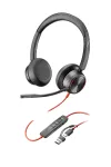 HP Poly Blackwire 8225 Stereo USB-C ausinės su USB-C/A adapteriu