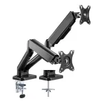 Techly ICA-LCD 462B monitoriaus laikiklis ant stalo, dujinė spyruoklė, 17&ndash;32 colių (43,2&ndash;81,3 cm), 9 kg, VESA 75x75/100x100, juodas