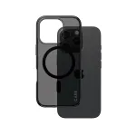 Dangtelis PanzerGlass CARE by Flagship Case Urban Combat Smokey su Juodu MagSafe iPhone '24 6.3 colio Pro