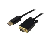 StarTech.com DP2VGAMM10B aktyvaus tipo DisplayPort&ndash;VGA laidas, 3 m (10 pėdų), ki&scaron;tukas/ki&scaron;tukas, 1920x1200, užfiksuojamas, juodas