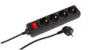 MicroConnect MC-GRU00415BS ilginimo laidas 1,5 m 4 ki&scaron;tukiniai lizdai Juodas