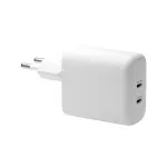 dbramante1928 re-charge Pro - EU sieninis įkroviklis - 2x USB-C 30W - baltas