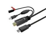 USB-C kabelis Vivolink PROUSBCHDMIUSBB5-CHARGE 5m auk&scaron;tos spartos įkrovimui