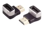 HDMI lyties keitiklis MicroConnect HDM19F19MA2-8K juodas, auksuoti kontaktai, 90&deg; žemyn