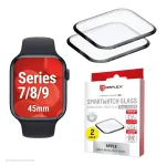 Displex Unbreakable Full Cover Smart Glass Apple Watch 45 mm (Series 9/8/7) 2 vnt. itin plonas nuo kra&scaron;to iki kra&scaron;to