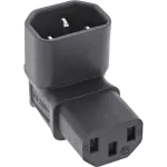 InLine maitinimo adapteris IEC 60320 C14/C13, kampuotas auk&scaron;tyn/žemyn, 3 kontaktų