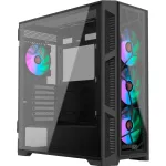 PONOS Ultra, Midi bok&scaron;tas, kompiuterio korpusas, juodas, ATX, EATX, micro ATX, Mini-ITX, SPCC