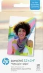 HP Sprocket Select/Plus fotopopierius HPIZL2X320, 2,3x3,4 colio (5,8 x 8,6 cm), 20 lapų
