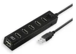 USB &scaron;akotuvas ACT AC6215 7 prievadų 480 Mbit/s juodas