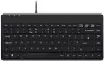 Perixx PERIBOARD-409 P, DE, Mini PS/2 klaviatūra, 2 USB &scaron;akotuvai, juoda (PERIBOARD-409 P)