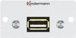 Kindermann Konnect 50 alu - modulinis Faceplate-Snap-In lizdas - USB 2.0 Type A